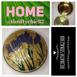 Iris Enamel Brass Box